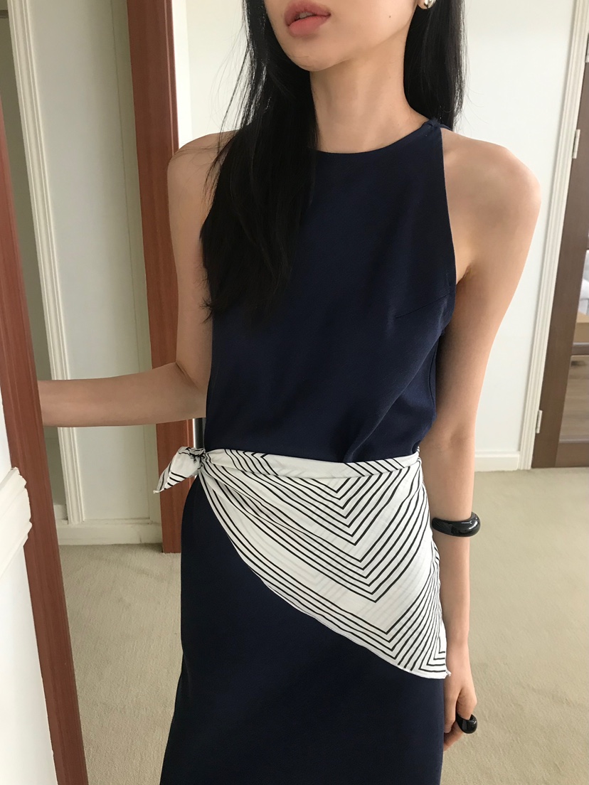 ME MO韓國㊣直郵東大門代購女裝新品推薦休閑連衣裙不含絲巾ME MO連衣裙