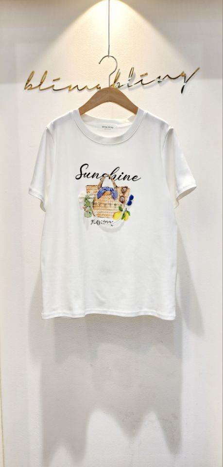 BLING BLING-S韓國直郵㊣東大門實拍女裝新品熱賣人氣T恤BLING BLING-ST恤圖色2