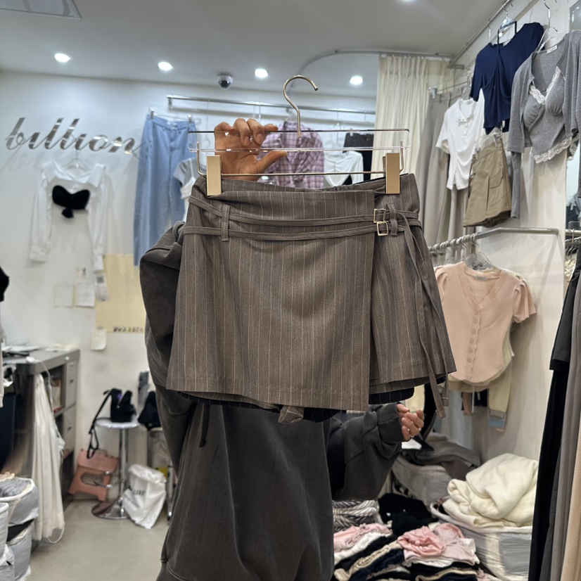 BILLION-L韓國直郵女士新款休閑人氣推薦時尚真品裙褲含腰帶BILLION-L裙褲