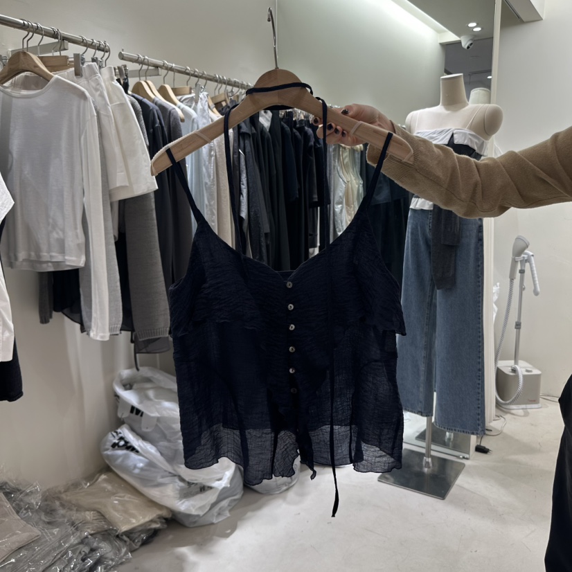 ASHTOE韓國代購女士新款休閑職業熱賣人氣時尚吊帶背心含脖帶ASHTOE吊帶/背心圖色2