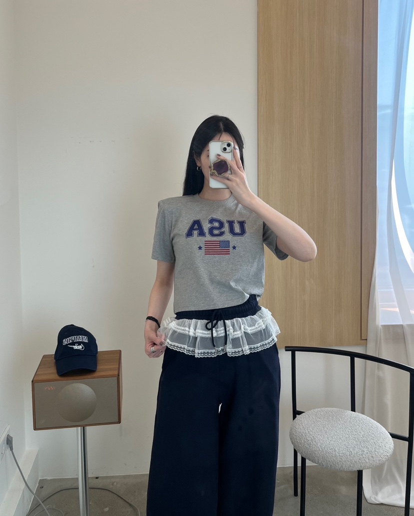 AMUSE SEOUL韓國直郵女裝新品人氣真品時尚職業25春夏推薦T恤AMUSE SEOULT恤