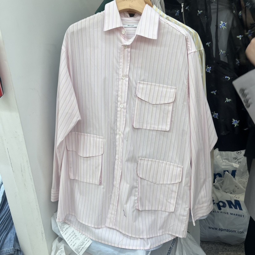 DOHWAJI韓國直郵女士新品職業休閑人氣真品25春夏襯衫蕾絲衫口袋DOHWAJI襯衫/蕾絲衫