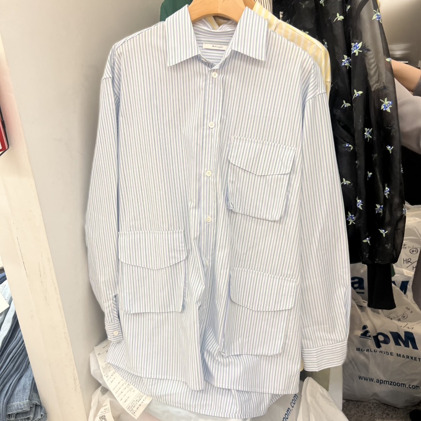DOHWAJI韓國直郵女士新品職業休閑人氣真品25春夏襯衫蕾絲衫口袋DOHWAJI襯衫/蕾絲衫圖色3