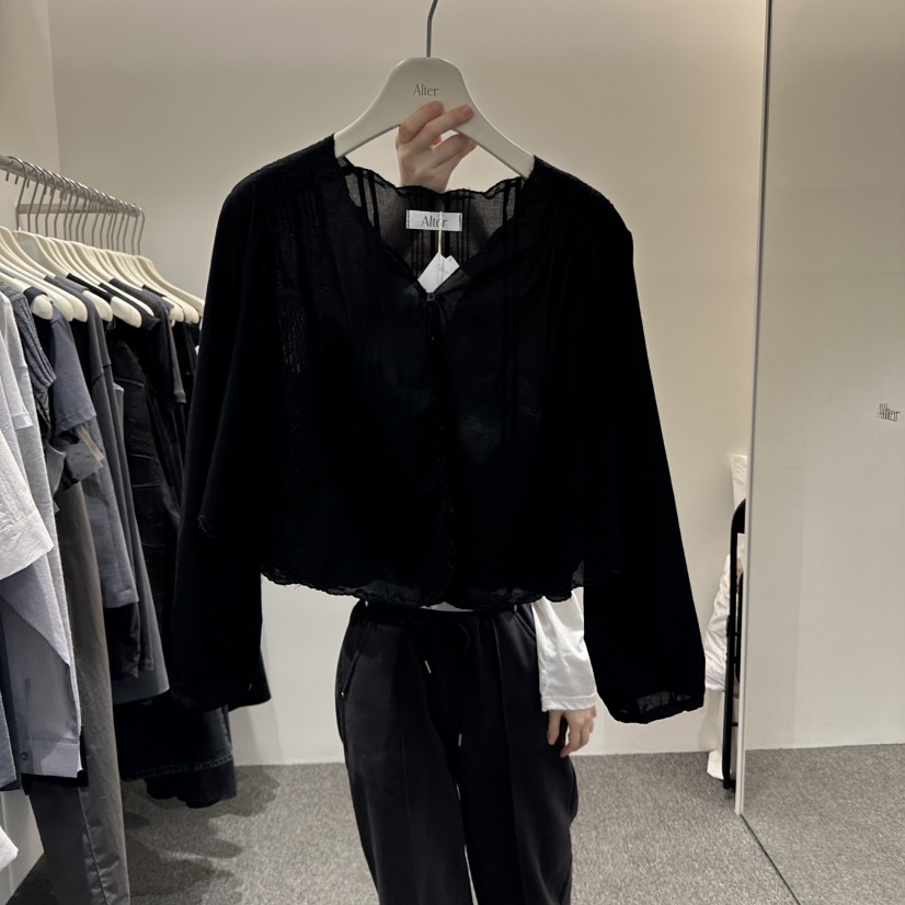 ALTER韓國直郵女士新品熱賣職業時尚25春夏推薦休閑襯衫蕾絲衫Alter襯衫/蕾絲衫圖色2