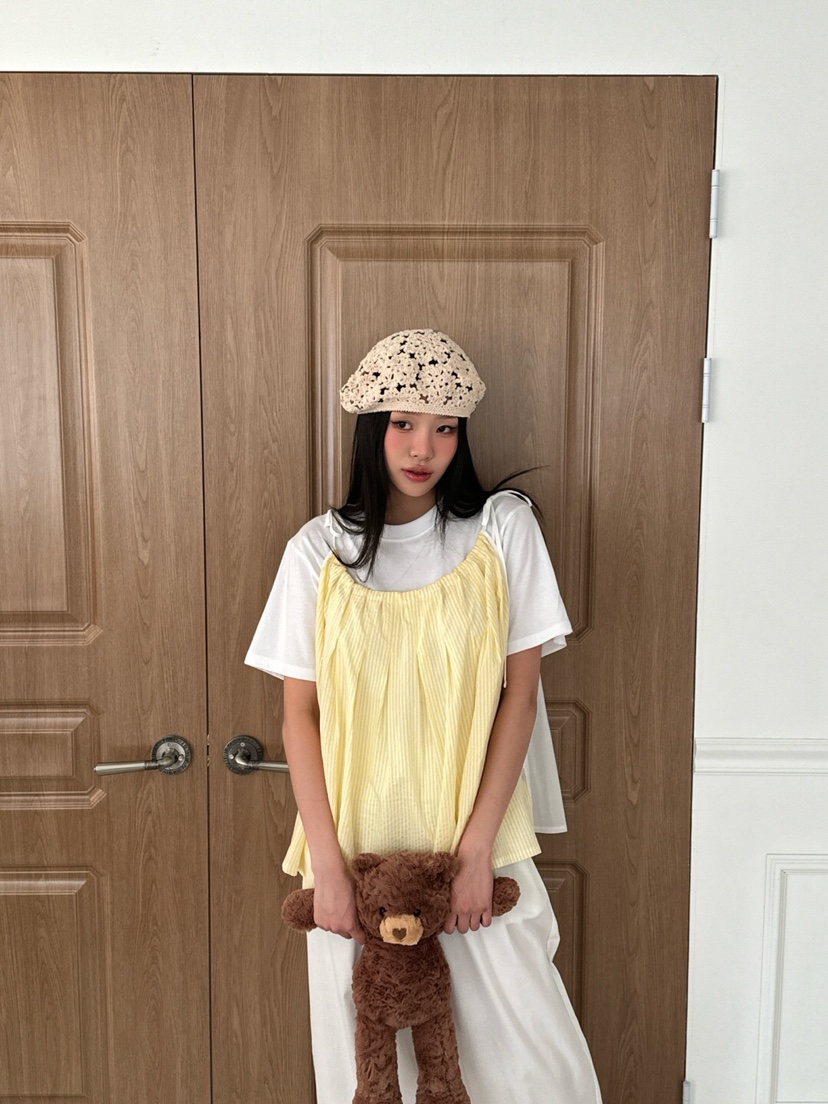 MAISONDEGLORY韓國直郵㊣東大門實拍女裝新款25春夏吊帶背心不含內搭雙面MAISON DE GLORY吊帶/背心