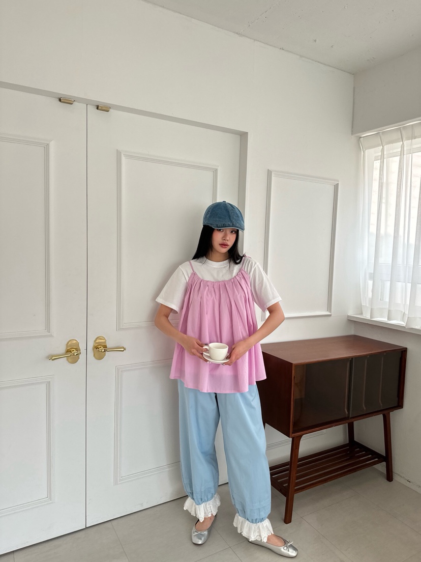 MAISONDEGLORY韓國直郵㊣東大門實拍女裝新款25春夏吊帶背心不含內搭雙面MAISON DE GLORY吊帶/背心