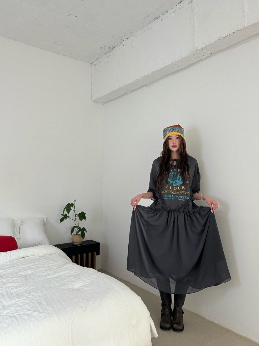 MAISONDEGLORY直郵韓國代購㊣女裝新款推薦時尚人氣連衣裙復古MAISON DE GLORY連衣裙