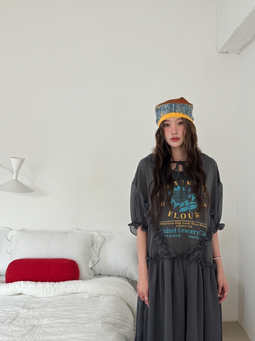 MAISONDEGLORY直郵韓國代購㊣女裝新款推薦時尚人氣連衣裙復古MAISON DE GLORY連衣裙