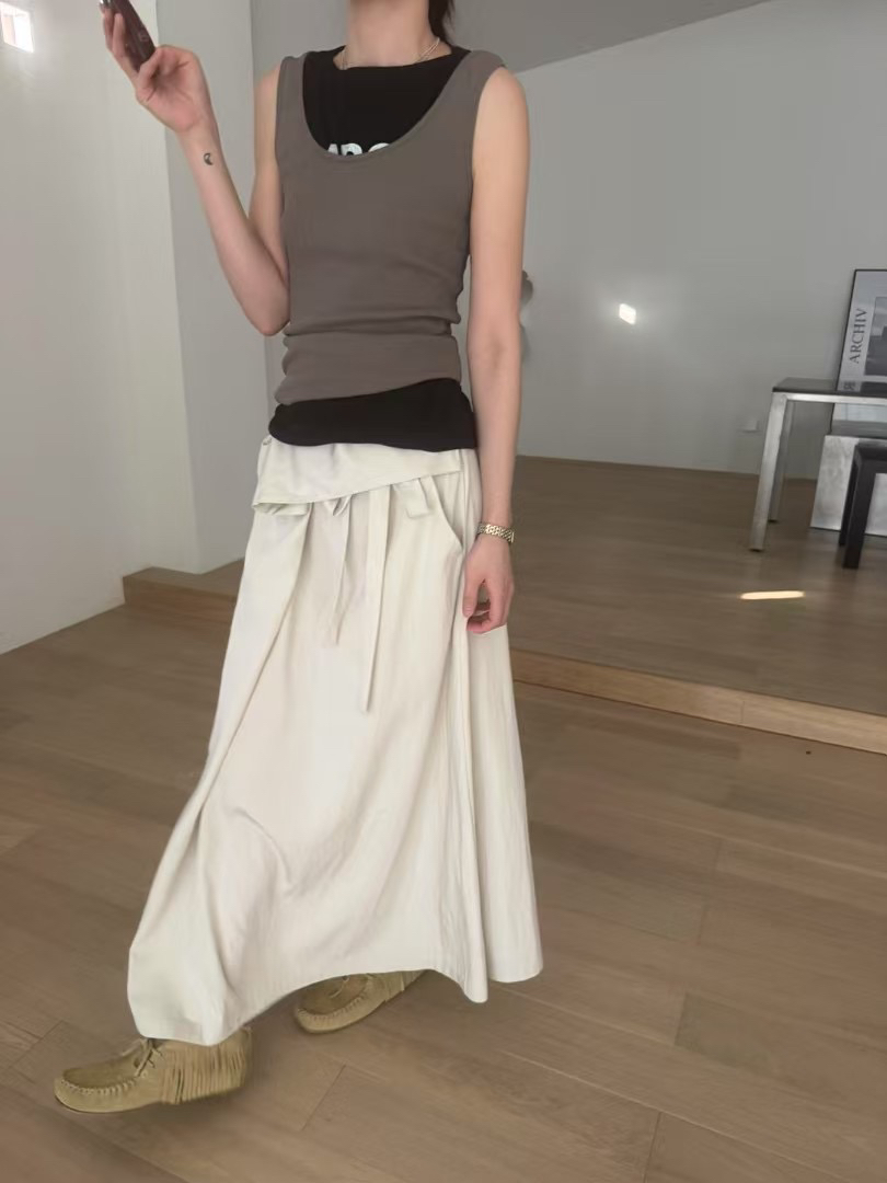 MINIMUZE直郵韓國代購㊣女裝新品熱賣25春夏休閑推薦時尚長裙MINIMUZE長裙