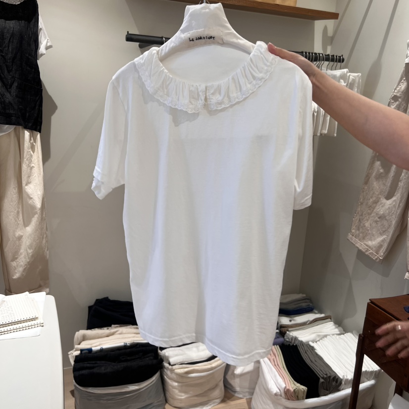 LE JARDINET直郵韓國代購㊣女裝新品時尚熱賣人氣推薦休閑T恤LE JARDINETT恤圖色1