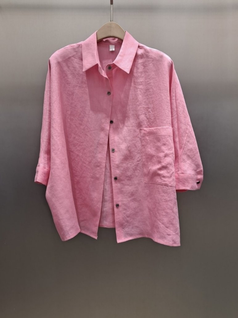 THE SIL直郵韓國代購㊣女裝新品熱賣25春夏襯衫蕾絲衫亞麻THE SIL/1 2ILLY襯衫/蕾絲衫圖色2