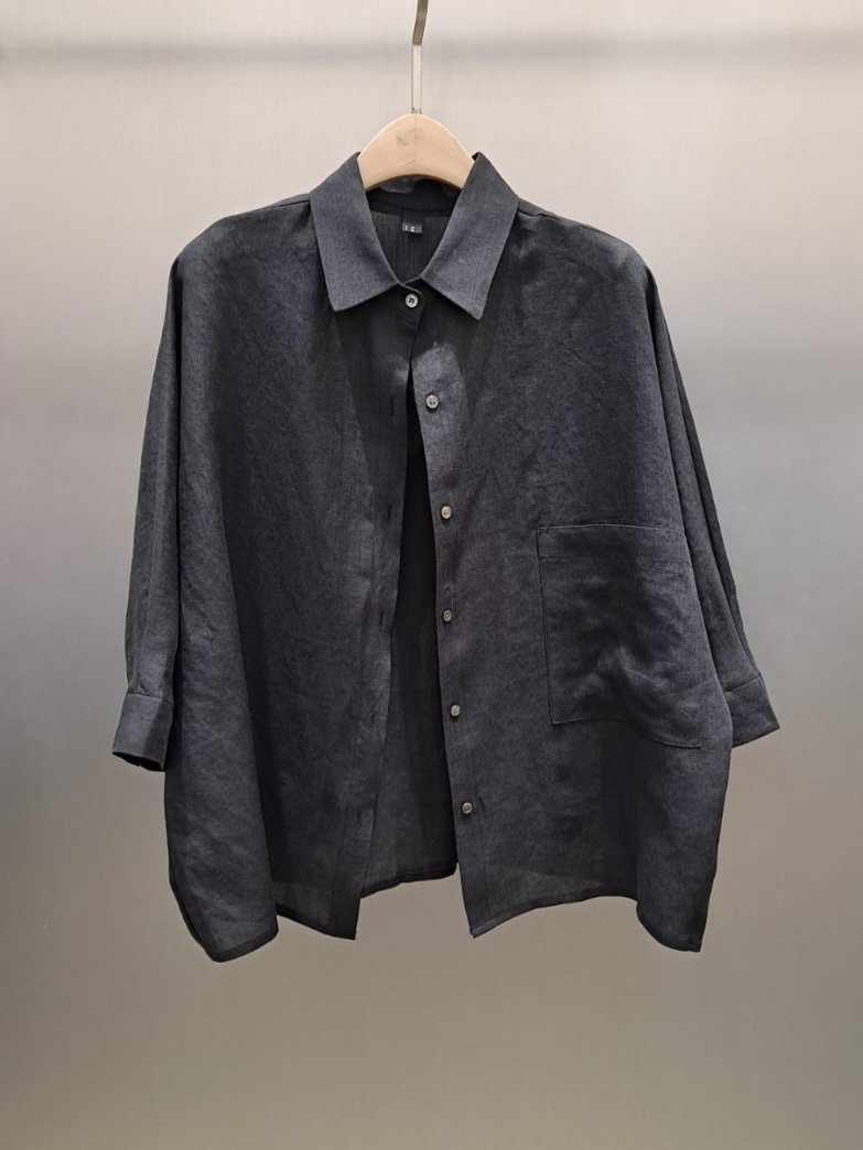 THE SIL直郵韓國代購㊣女裝新品熱賣25春夏襯衫蕾絲衫亞麻THE SIL/1 2ILLY襯衫/蕾絲衫圖色3