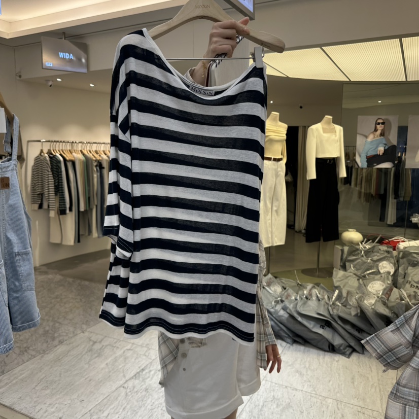 MIXXIN直郵韓國代購㊣女裝新品人氣推薦25春夏時尚熱賣休閑T恤MIXXINT恤圖色2