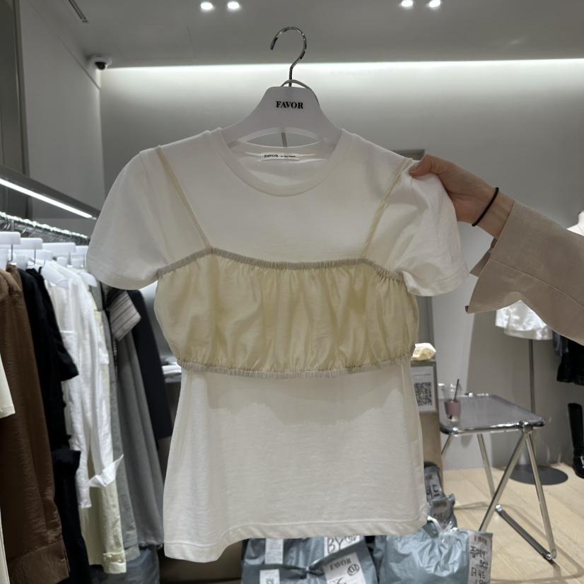 FAVOR-P韓國直郵㊣東大門實拍女裝新品時尚推薦休閑吊帶背心FAVOR吊帶/背心圖色2