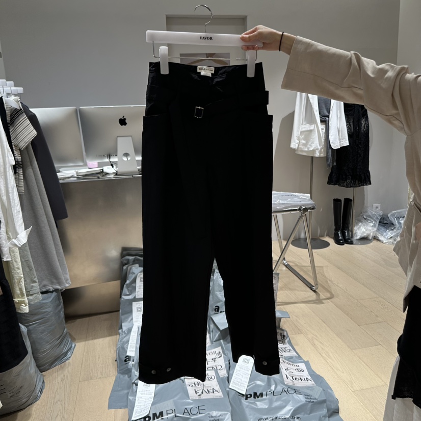 FAVOR-P韓國直郵㊣東大門實拍女裝新款時尚休閑休閑褲含腰帶FAVOR休閑褲圖色3