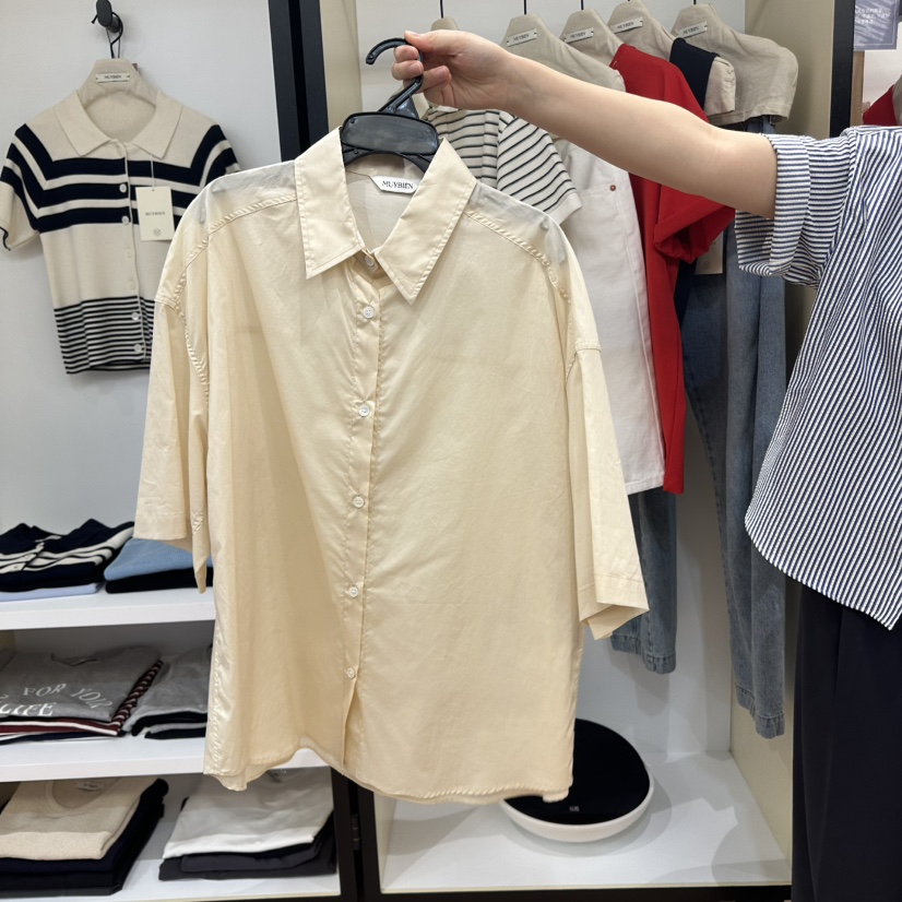 MUYBIEN直郵韓國代購㊣女裝新品人氣25春夏推薦熱賣襯衫蕾絲衫MUYBIEN襯衫/蕾絲衫圖色1