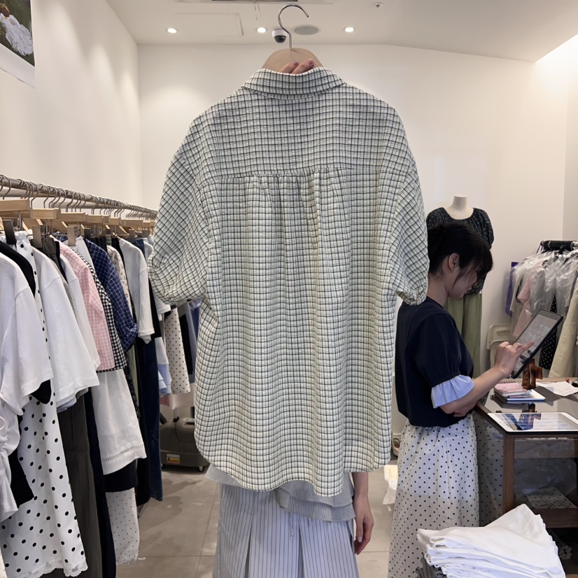 TAN&amp;COMO韓國直郵㊣東大門實拍女裝新款人氣襯衫蕾絲衫tan-COMO襯衫/蕾絲衫