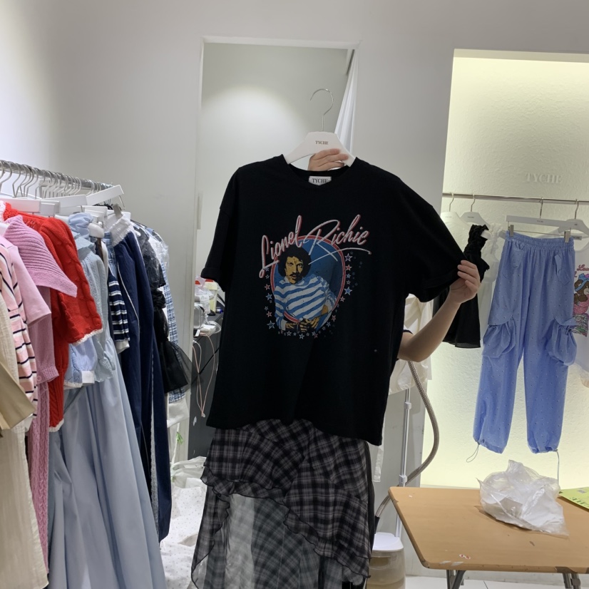 TYCHE韓國㊣直郵東大門代購女裝新品25春夏休閑熱賣人氣T恤TYCHET恤圖色2