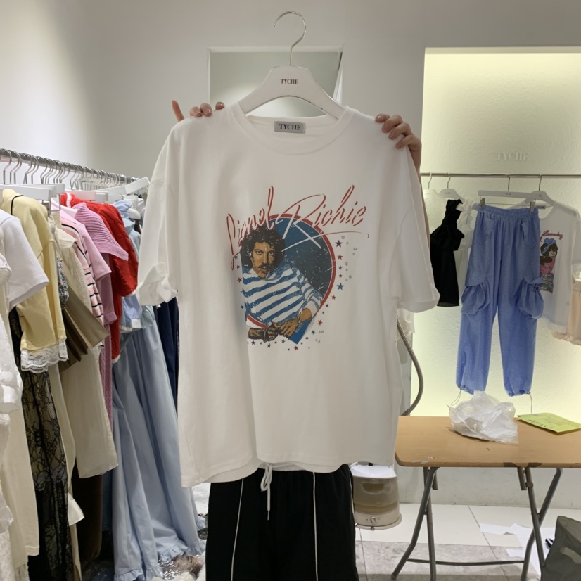 TYCHE韓國㊣直郵東大門代購女裝新品25春夏休閑熱賣人氣T恤TYCHET恤圖色3