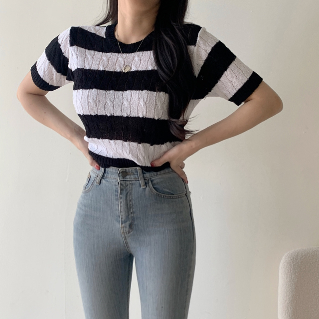 BLACK NOTE韓國直郵㊣女裝新品熱賣人氣推薦25春夏時尚針織衫BLACK NOTE針織衫