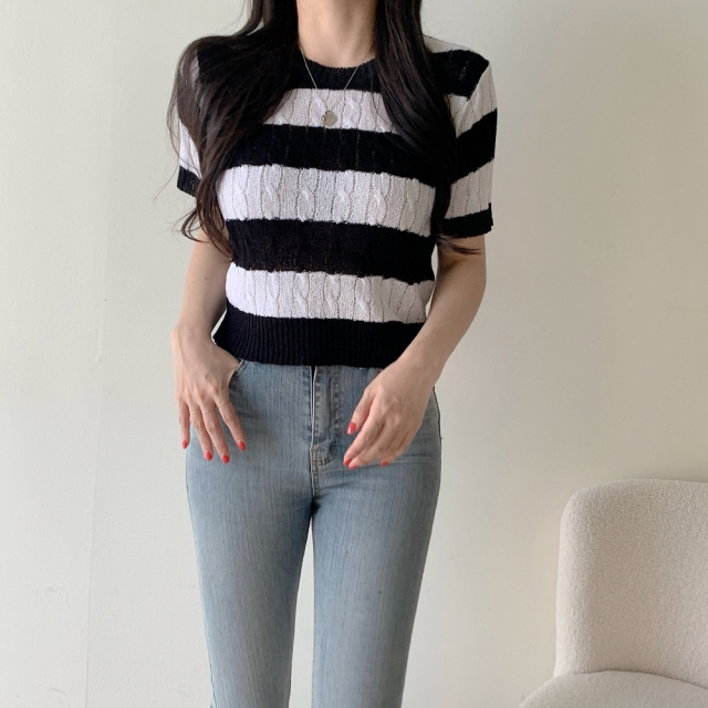 BLACK NOTE韓國直郵㊣女裝新品熱賣人氣推薦25春夏時尚針織衫BLACK NOTE針織衫