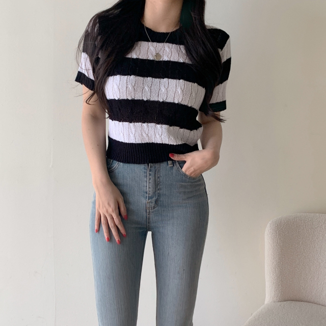 BLACK NOTE韓國直郵㊣女裝新品熱賣人氣推薦25春夏時尚針織衫BLACK NOTE針織衫