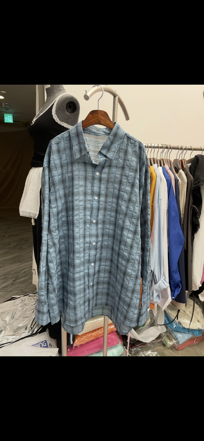 PAIRING直郵韓國代購㊣女裝新品人氣休閑襯衫蕾絲衫格紋亞麻PAIRING襯衫/蕾絲衫