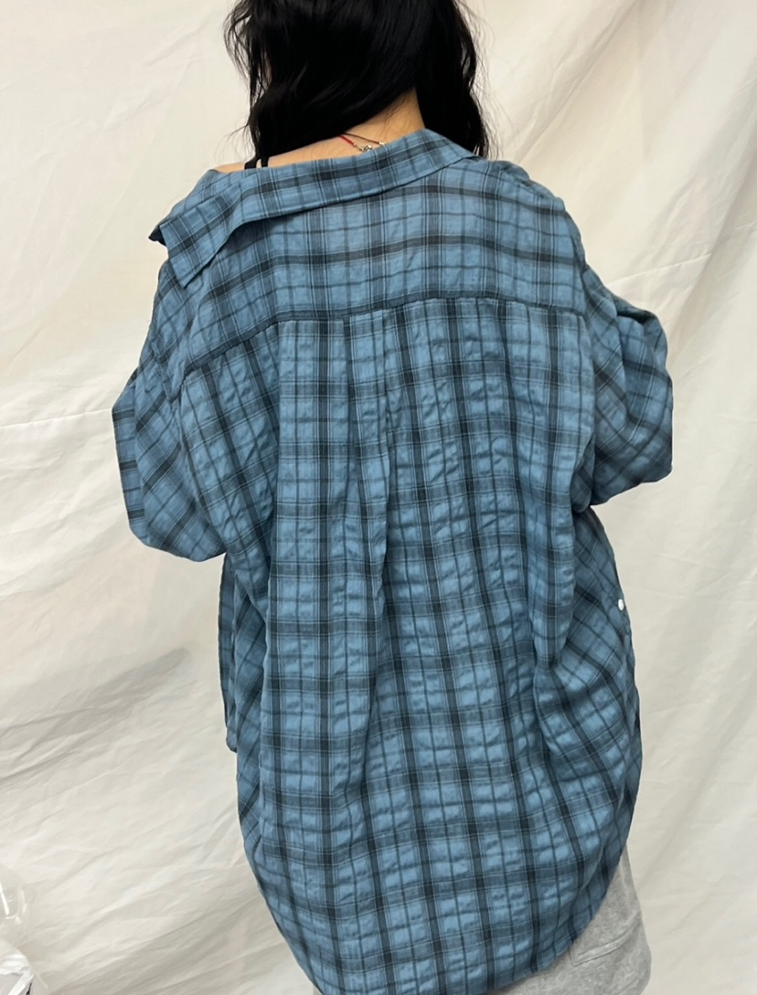 PAIRING直郵韓國代購㊣女裝新品人氣休閑襯衫蕾絲衫格紋亞麻PAIRING襯衫/蕾絲衫