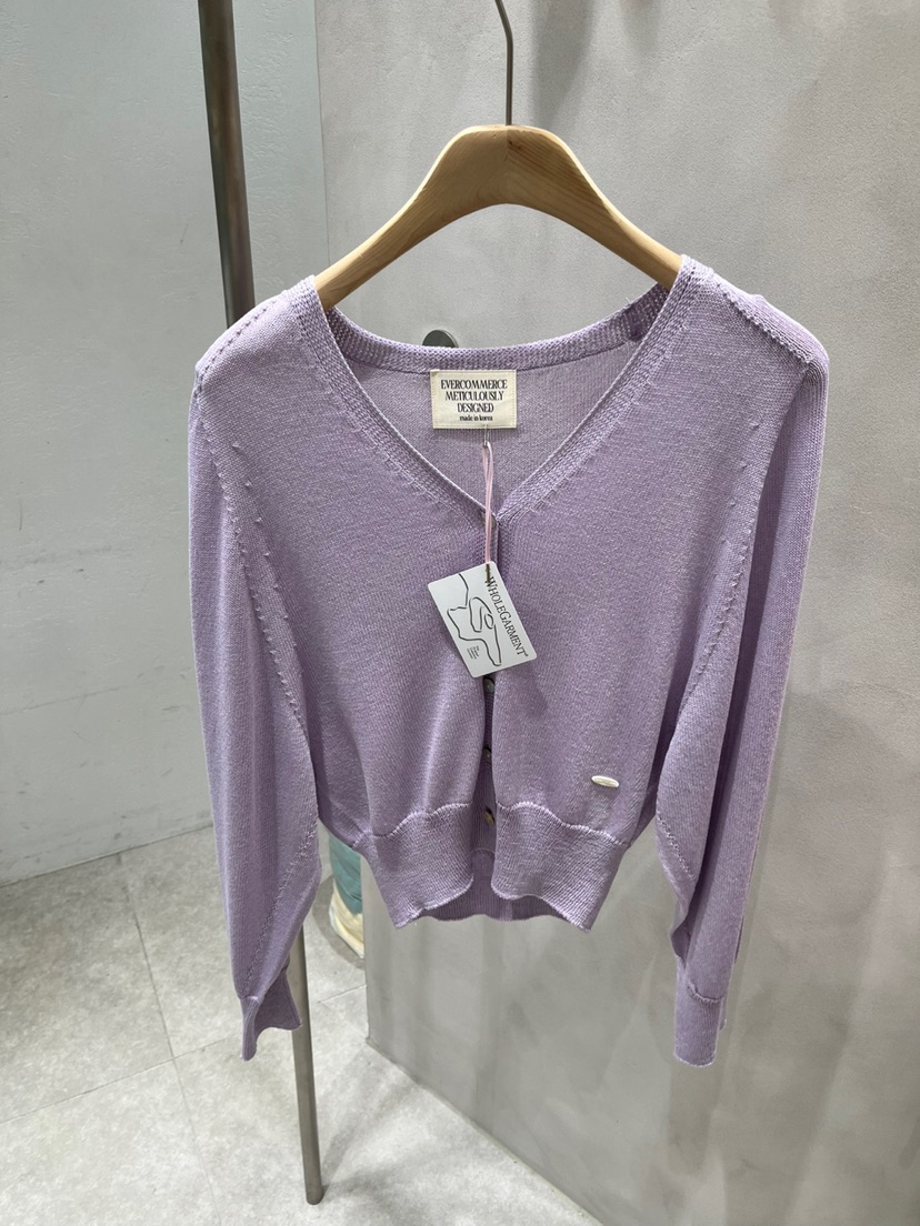EVERCOMMERCE METICULOUSLY DESIGNED韓國㊣直郵東大門代購女裝新品25春夏針織衫EVERCOMMERCE METICULOUSLY DESIGNED針織衫圖色4
