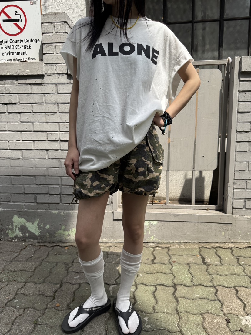 FRANC—L韓國直郵㊣東大門實拍女裝新品休閑時尚25春夏短褲迷彩FRANC短褲