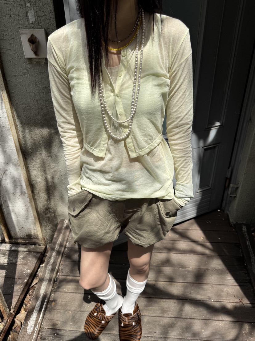 FRANC—L韓國直郵㊣東大門實拍女裝新品休閑時尚25春夏短褲迷彩FRANC短褲
