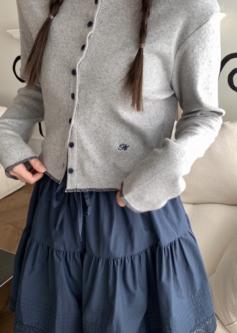 PEBBLE韓國直郵㊣東大門實拍女裝新品熱賣25春夏長袖T恤開衫PEBBLE/LAYER長袖T恤