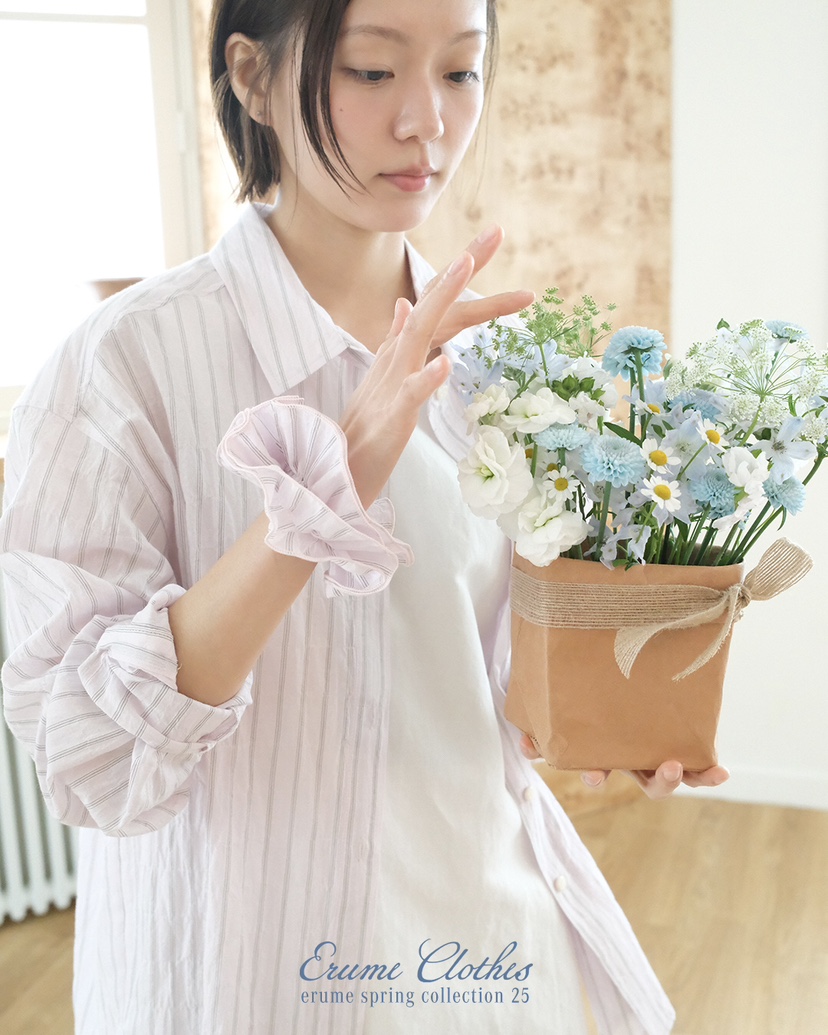 ERUME韓國直郵㊣東大門實拍女裝新品人氣推薦熱賣襯衫蕾絲衫ERUME襯衫/蕾絲衫