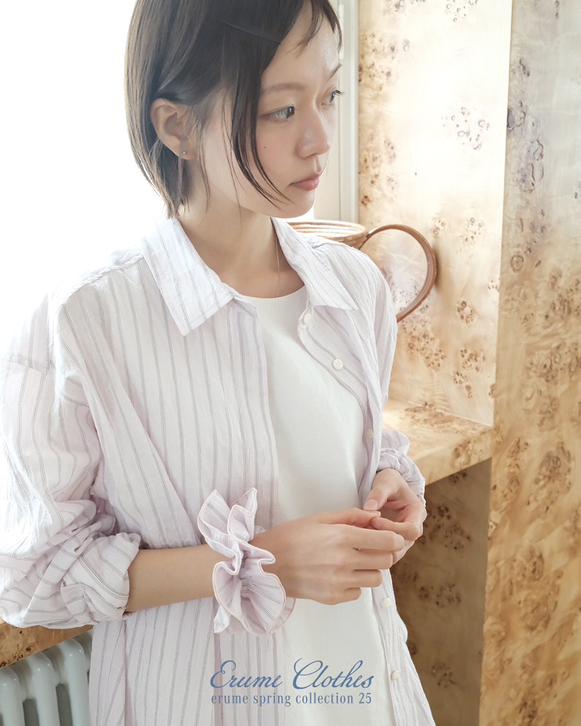 ERUME韓國直郵㊣東大門實拍女裝新品人氣推薦熱賣襯衫蕾絲衫ERUME襯衫/蕾絲衫