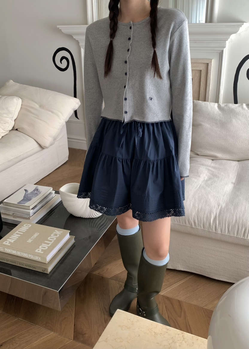 PEBBLE韓國㊣直郵東大門代購女裝新款熱賣時尚推薦休閑短裙PEBBLE/LAYER短裙
