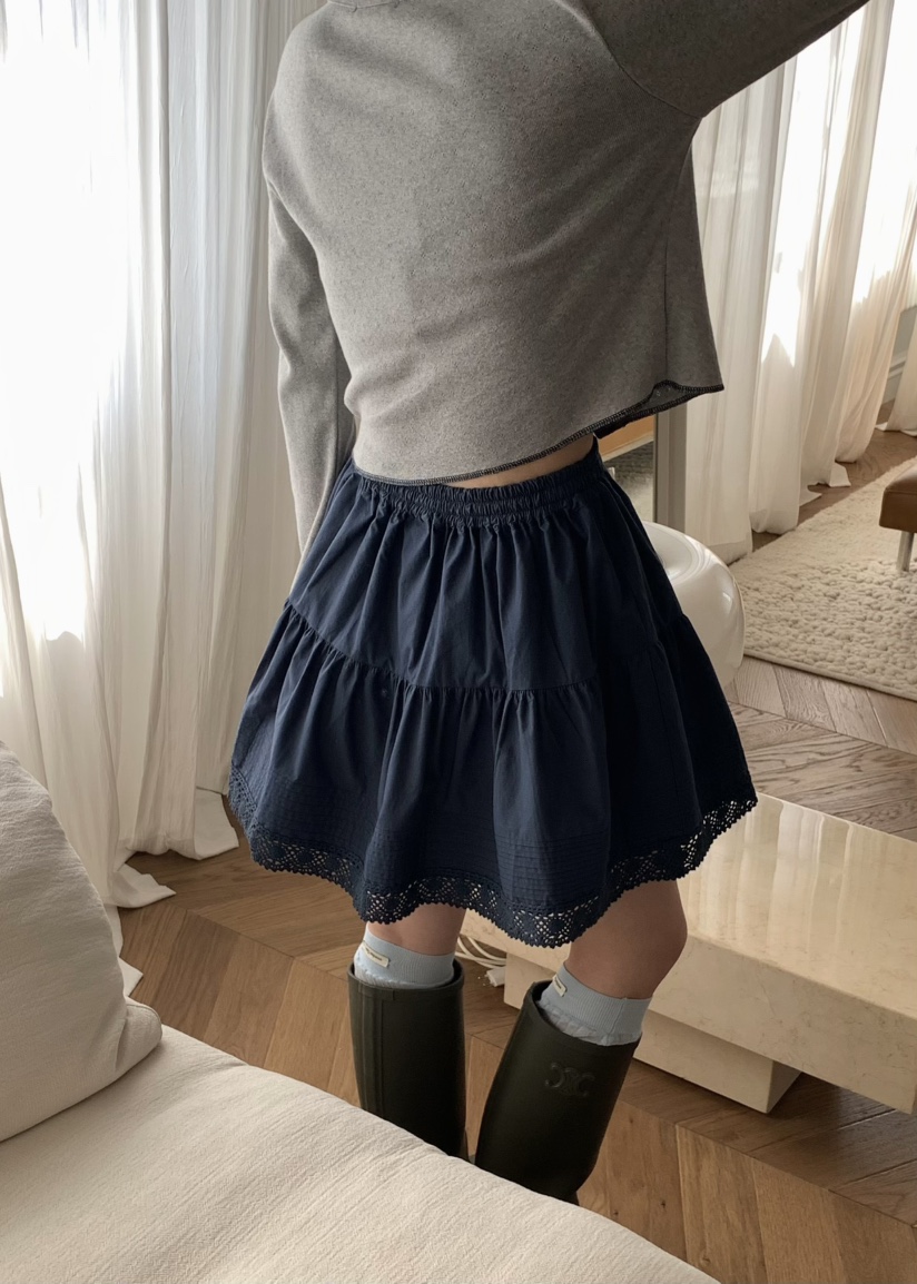 PEBBLE韓國㊣直郵東大門代購女裝新款熱賣時尚推薦休閑短裙PEBBLE/LAYER短裙