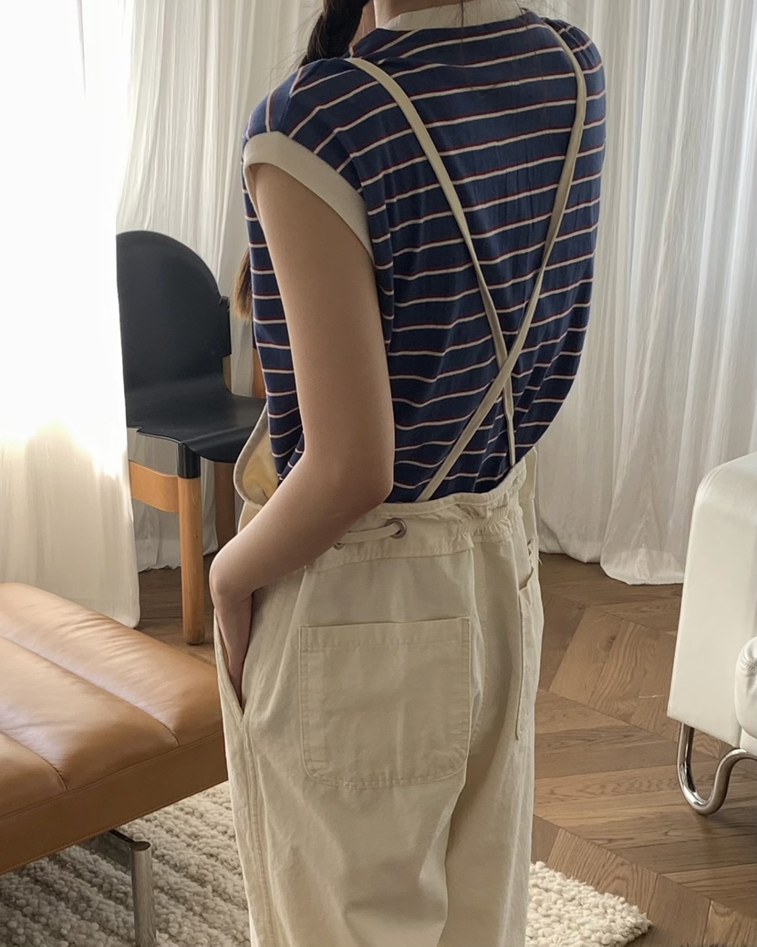 PEBBLE韓國㊣直郵東大門代購女裝新品熱賣時尚休閑25春夏背帶褲PEBBLE/LAYER背帶褲