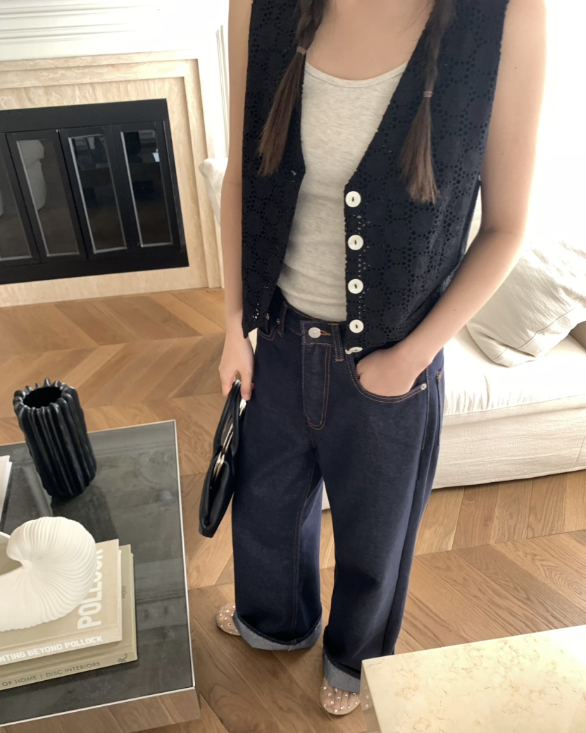 PEBBLE韓國直郵㊣東大門實拍女裝新款25春夏休閑人氣時尚馬甲PEBBLE/LAYER馬甲