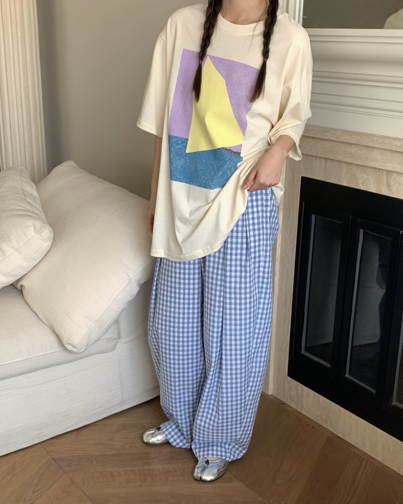 PEBBLE韓國直郵㊣東大門實拍女裝新品休閑推薦25春夏人氣T恤PEBBLE/LAYERT恤