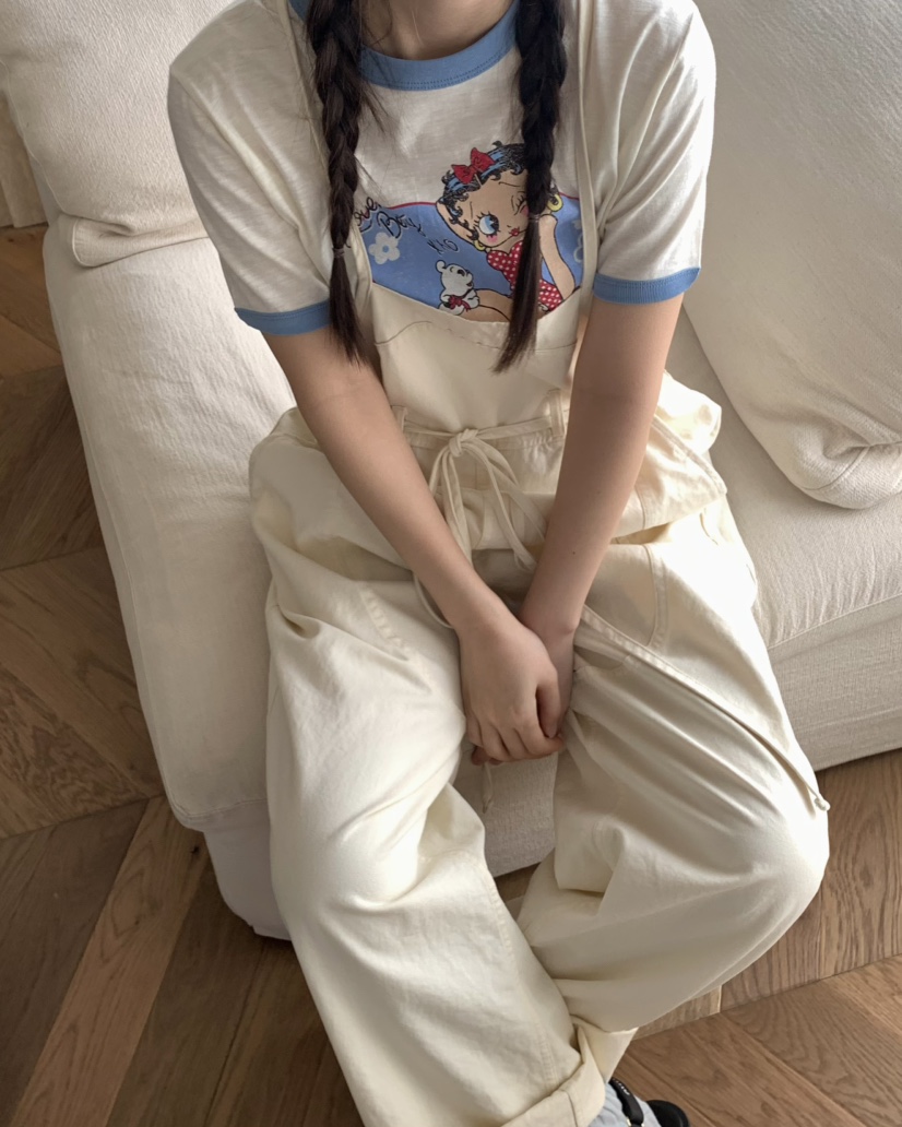 PEBBLE韓國直郵㊣東大門實拍女裝新款人氣推薦休閑時尚25春夏T恤PEBBLE/LAYERT恤