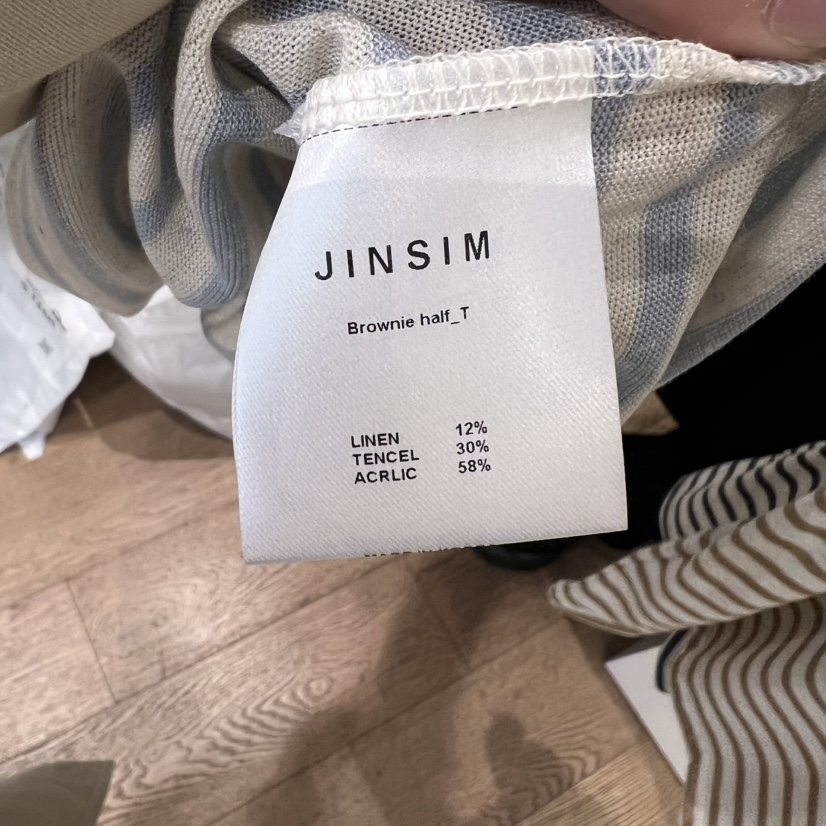 JINSIM直郵韓國代購㊣女裝新品休閑熱賣時尚25春夏人氣推薦T恤JINSIMT恤