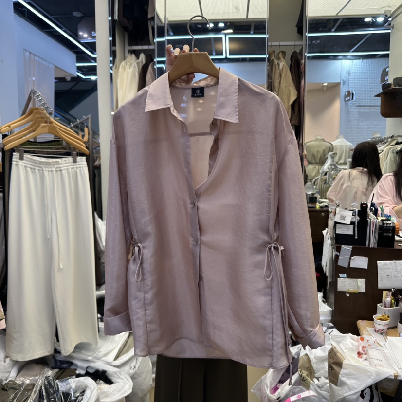 SANS韓國直郵㊣女裝新品時尚休閑25春夏人氣熱賣襯衫蕾絲衫SANS襯衫/蕾絲衫圖色2