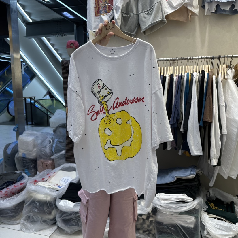 REPLAY韓國㊣直郵東大門代購女裝新款推薦時尚25春夏人氣T恤REPLAYT恤圖色1