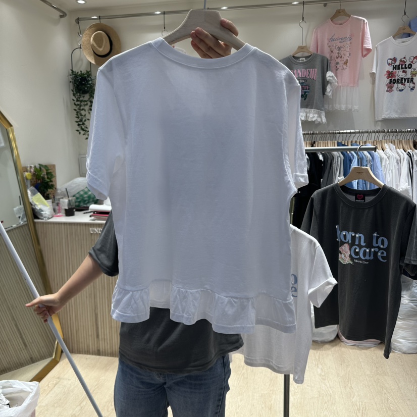 UNDERSTAR_VINTAGE韓國直郵㊣東大門實拍女裝新品熱賣吊帶背心荷葉邊蕾絲UNDERSTAR_VINTAGE吊帶/背心