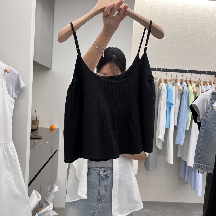 AND THE韓國㊣直郵東大門代購女裝新款推薦吊帶背心不含內搭AND THE吊帶/背心