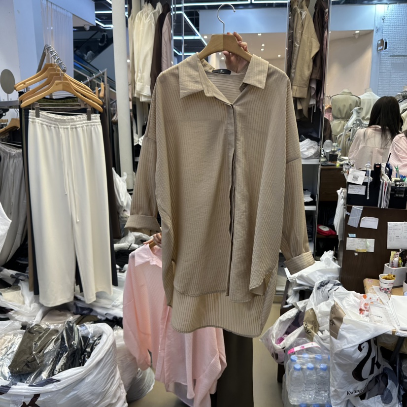 SANS韓國㊣直郵東大門代購女裝新款休閑時尚熱賣襯衫蕾絲衫SANS襯衫/蕾絲衫圖色3