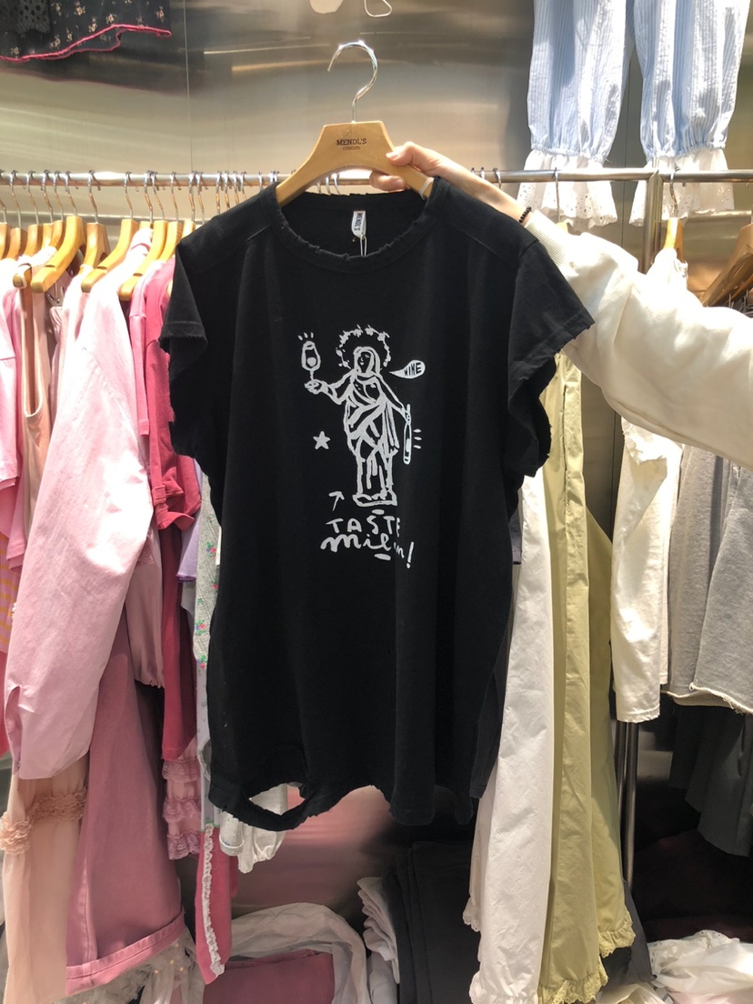 MENDL S韓國直郵㊣東大門實拍女裝新款時尚人氣熱賣25春夏T恤MENDL ST恤圖色2