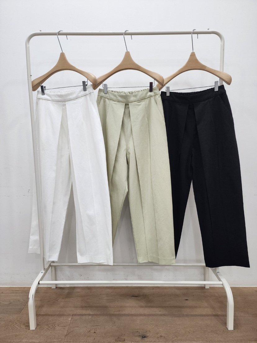 LE MIU韓國直郵㊣東大門實拍女裝新品25春夏熱賣休閑褲褶皺LE MIU休閑褲