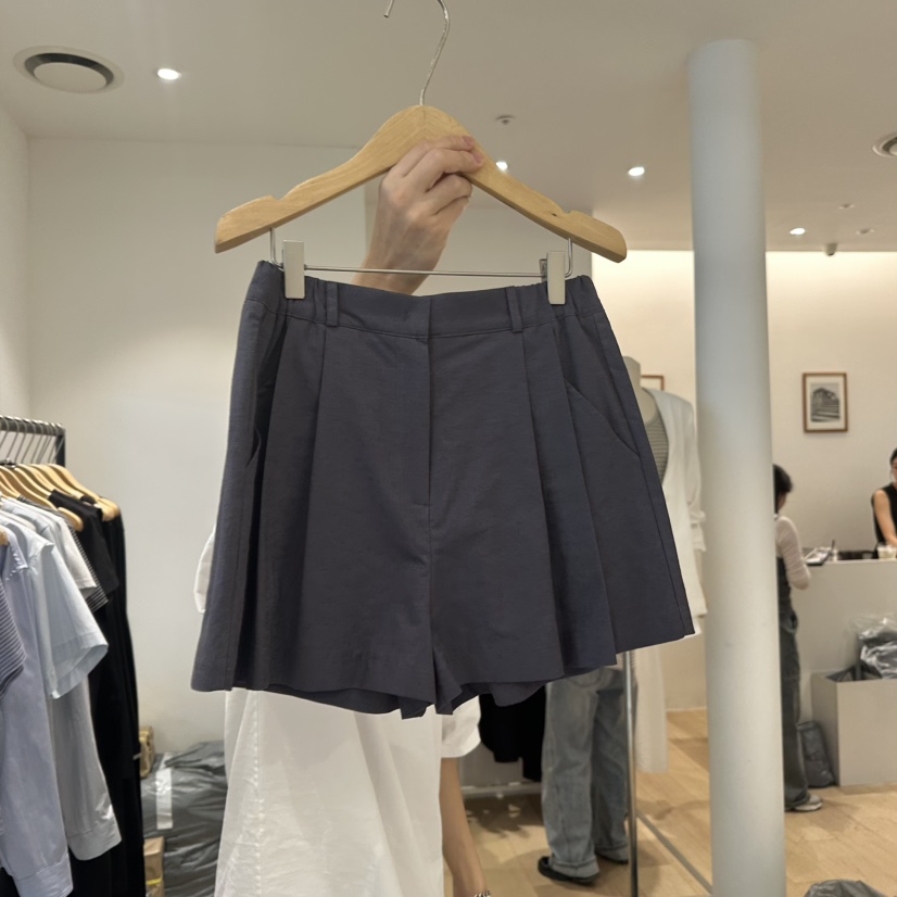 OVU韓國直郵㊣東大門實拍女裝新品25春夏時尚熱賣推薦短褲褶皺OVU短褲圖色3