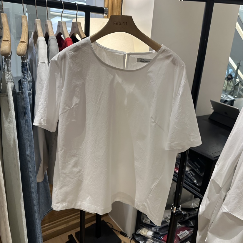 FEBRUARY 11直郵韓國代購㊣女裝新品推薦時尚襯衫蕾絲衫棉質FEBRUARY11襯衫/蕾絲衫圖色1